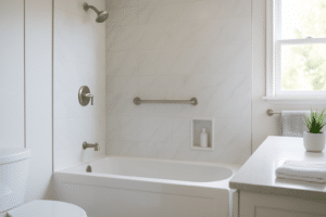 One of our new bathtubs installed in a Chesterfield home.