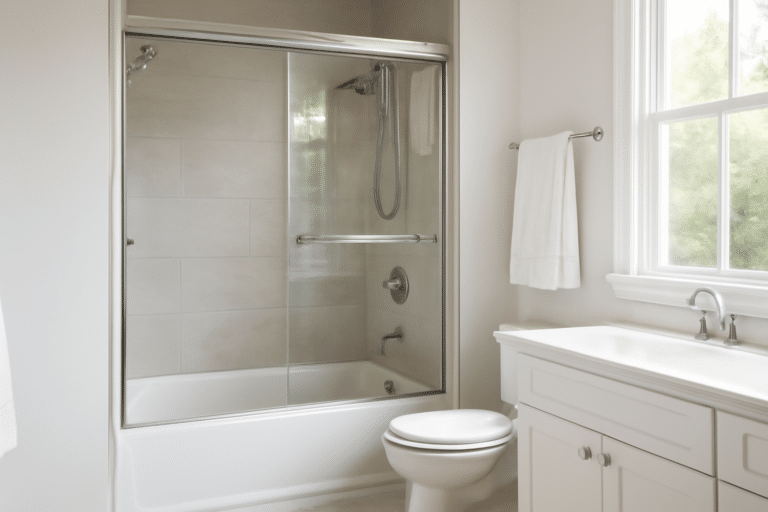 A luxurious bathroom after a shower remodel in Moscow Mills, MO.